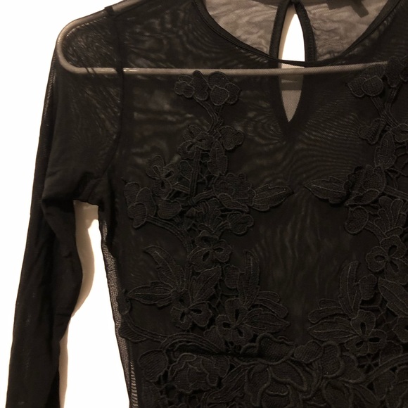 Charlotte Russe Tops - Mesh floral bodysuit